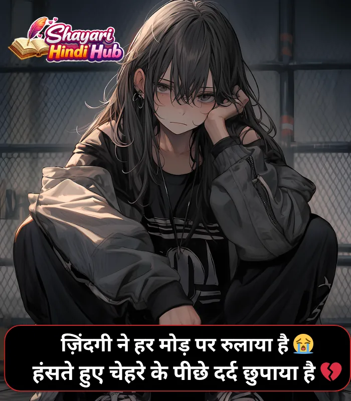 Best Sad Shayari😭 Life 2 Line